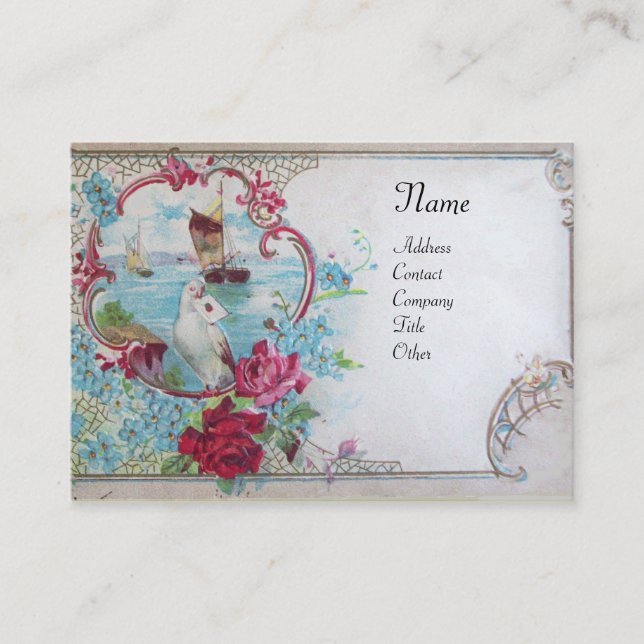 CARTE DE VISITE MONOGRAMME ROMANTIQUE 2 (Devant)