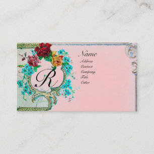 CARTE DE VISITE MONOGRAMME ROMANTIQUE 3