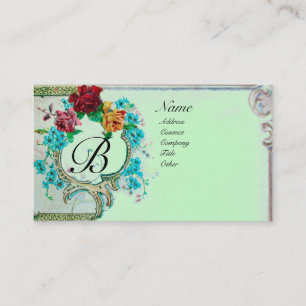 CARTE DE VISITE MONOGRAMME ROMANTIQUE 3