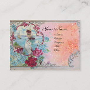CARTE DE VISITE MONOGRAMME ROMANTIQUE 3