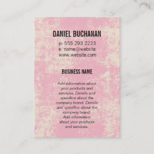 Carte De Visite Monogramme rose Vintage