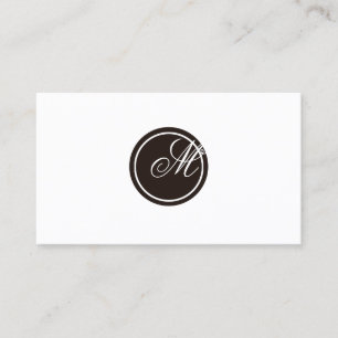 Carte De Visite Monogramme simple