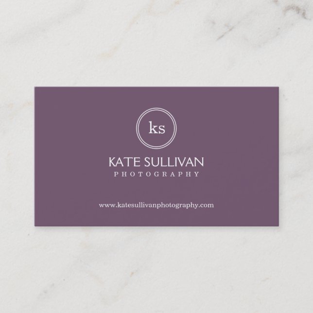 Carte de visite Monogramme simple - Groupement (Devant)