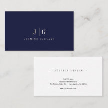 Monogramme simple professionnel bleu élégant