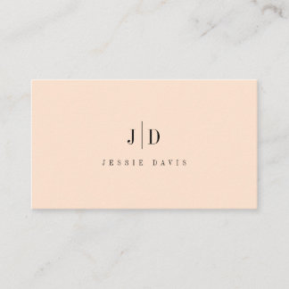 Carte De Visite Monogramme Simple Professionnel Moderne