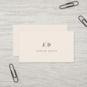 Carte De Visite Monogramme Simple Professionnel Moderne