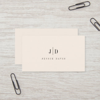 Carte De Visite Monogramme Simple Professionnel Moderne