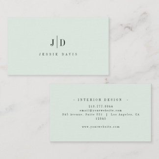 Carte De Visite Monogramme Simple Professionnel Moderne 