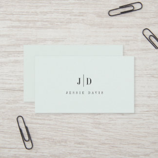 Carte De Visite Monogramme Simple Professionnel Moderne