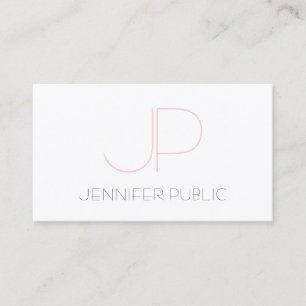 Carte De Visite Monogramme sophistiqué Design moderne Luxe