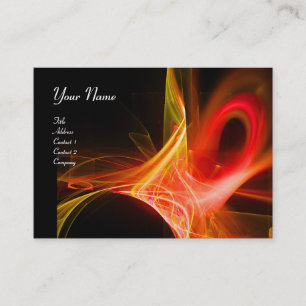 Carte De Visite MONOGRAMME SOURIS Vibrant noir rose rouge