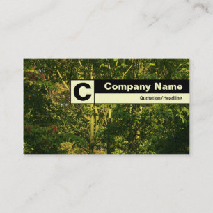 Carte De Visite Monogramme sur arête - Branches japonaises 05