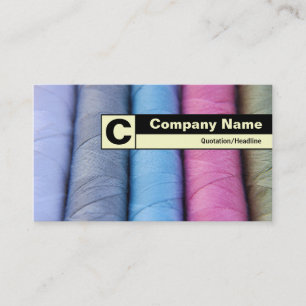 Carte De Visite Monogramme sur bordure - bobines de coton