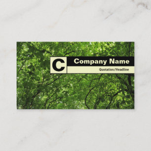 Carte De Visite Monogramme sur bordure - Canopée en bois