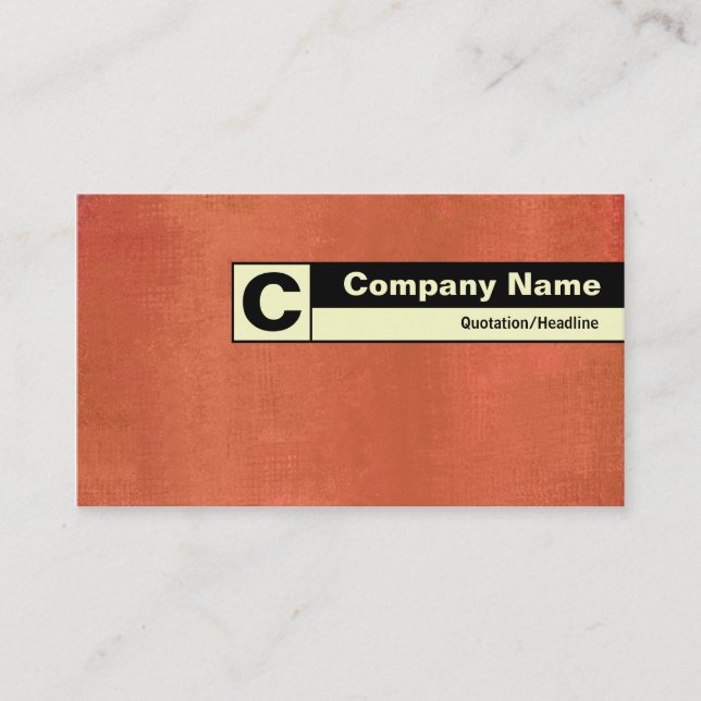 Carte De Visite Monogramme sur bordure - Terracotta peinte (Devant)