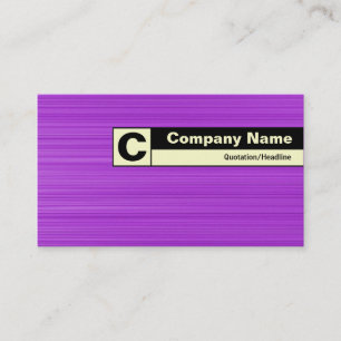 Carte De Visite Monogramme sur bordure - Violet brossé