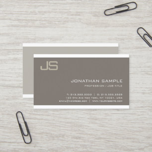 Carte De Visite Monogramme tendance Design Moderne Professionnel l