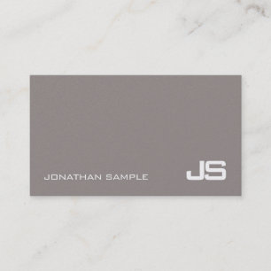 Carte De Visite Monogramme tendance Plain Moderne Design Classique
