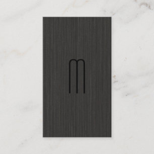 Carte De Visite Monogramme   Texture noire