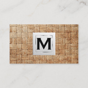 Carte De Visite Monogramme   Tissage