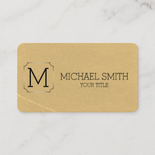 Carte De Visite Monogramme Vintage
