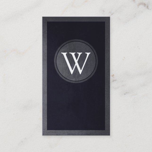 Carte De Visite Monogramme vintage (Devant)