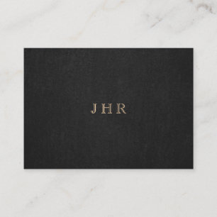 Carte De Visite Monogramme Vintage classique Brown foncé professio