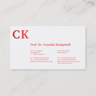 Carte De Visite Monogramme Visitenkarten