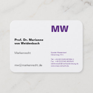 Carte De Visite Monogramme Visitenkarten