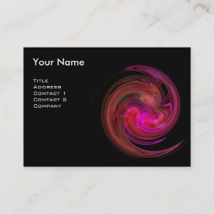 Carte De Visite MONOGRAMME VORTEX CLAIR Vibrant noir rose violet