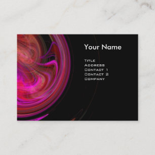 Carte De Visite MONOGRAMME VORTEX CLAIR Vibrant noir rose violet