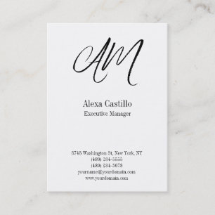 Carte De Visite Monographie de calligraphie professionnelle vertic
