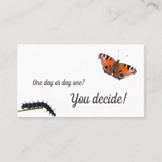Carte De Visite Monographie de motivation du papillon Caterpillar