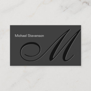 Carte de visite monographique gris noir blanc