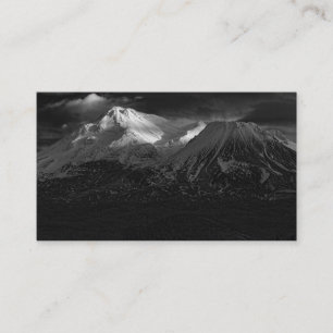 CARTE DE VISITE MONT SHASTA EN NOIR ET BLANC