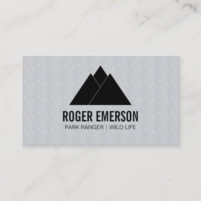 Carte De Visite Montagnes / Arbres (Devant)