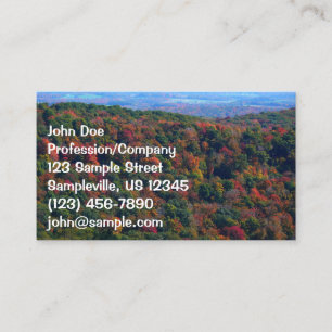 Carte De Visite Montagnes des Appalaches à l'automne