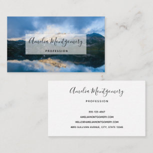 Carte De Visite Montagnes et lac Pittoresque Nature Photo