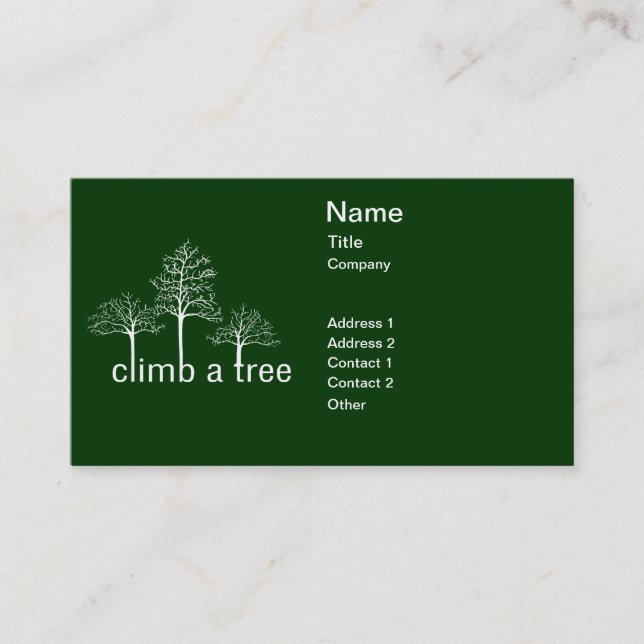Carte De Visite Monter un arbre (Devant)