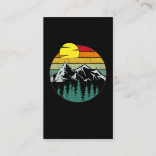 Carte De Visite Monts minimalistes Randonnée de camping naturel