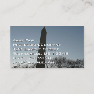 Carte De Visite Monument de Washington dans le paysage d'hiver II