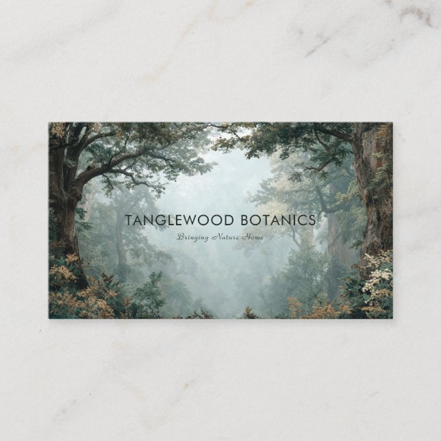 Carte De Visite Moody Foggy Forest Mystic Deep Woods (Devant)