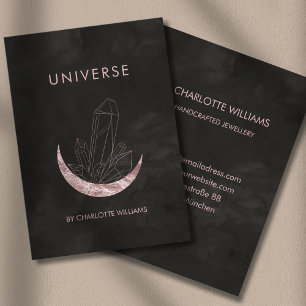 Carte De Visite Moon Crystal Energy Healer Business Card