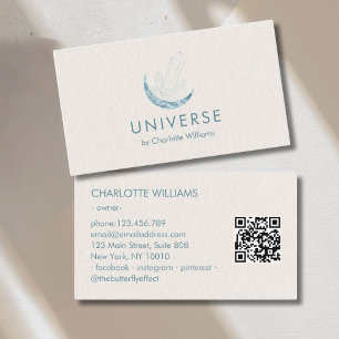 Carte De Visite Moon Crystal Energy Healer QR-Code