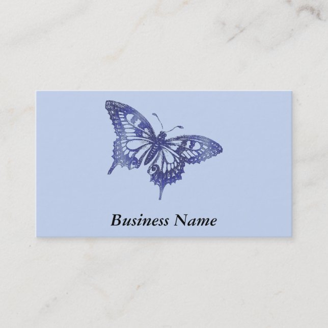 Carte De Visite Mosaïque assez bleue de papillon de machaon (Devant)