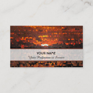 Carte De Visite mosaïque colorée Abstrait coucher de soleil tuiles