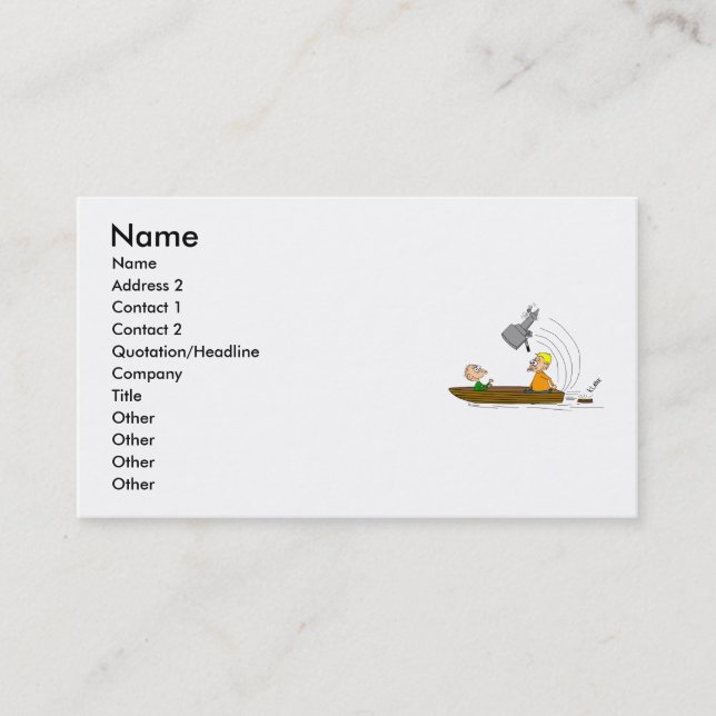 Carte De Visite Moteur de bateau (Devant)