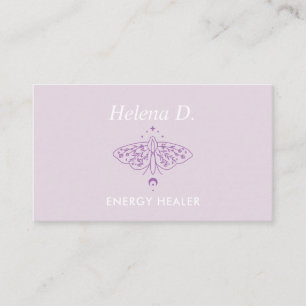 Carte De Visite Moth Butterfly Lune Phase Reiki Praticien Yoga
