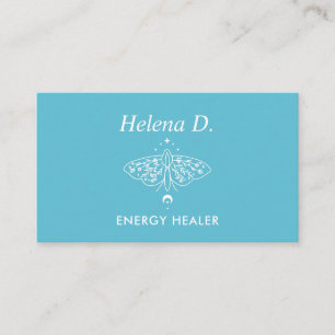 Carte De Visite Moth Butterfly Lune Phase Reiki Praticien Yoga