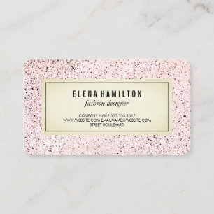 Carte De Visite Motif à bordure moderne rose